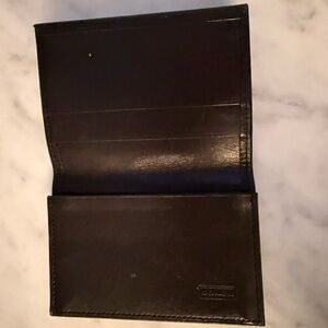 Small Coach Black Leather Wallet